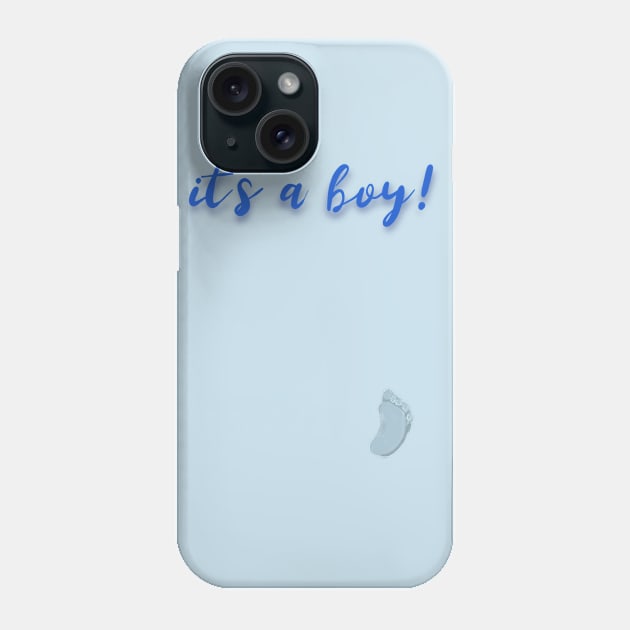 Baby boy blue footprint Phone Case by Cterio