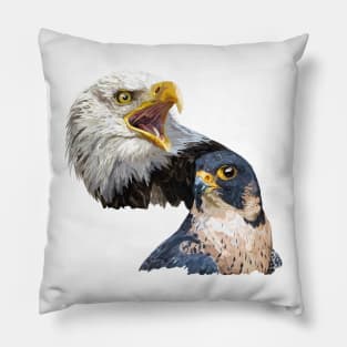 American Pigargo and Peregrine Falcon Pillow