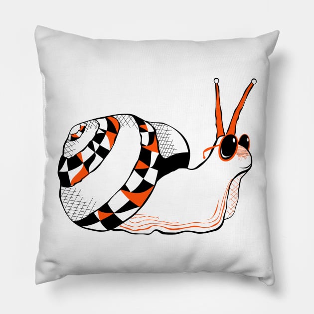 Funny Snail Pillow by lents