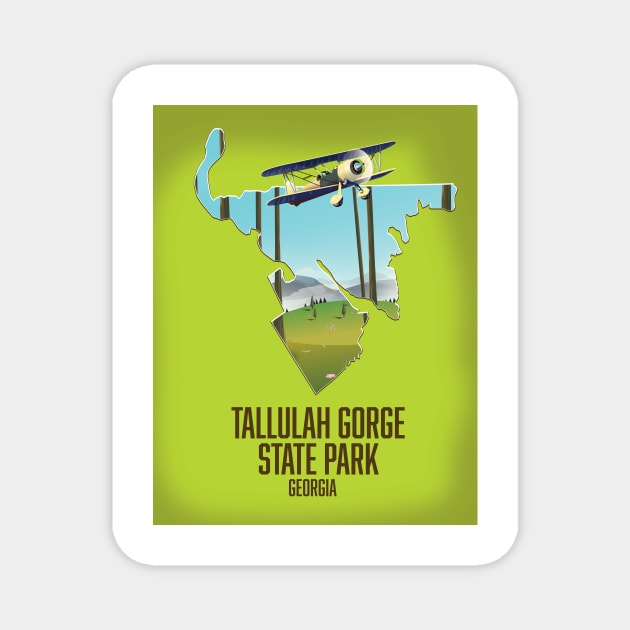 Tallulah Gorge State Park map Magnet by nickemporium1