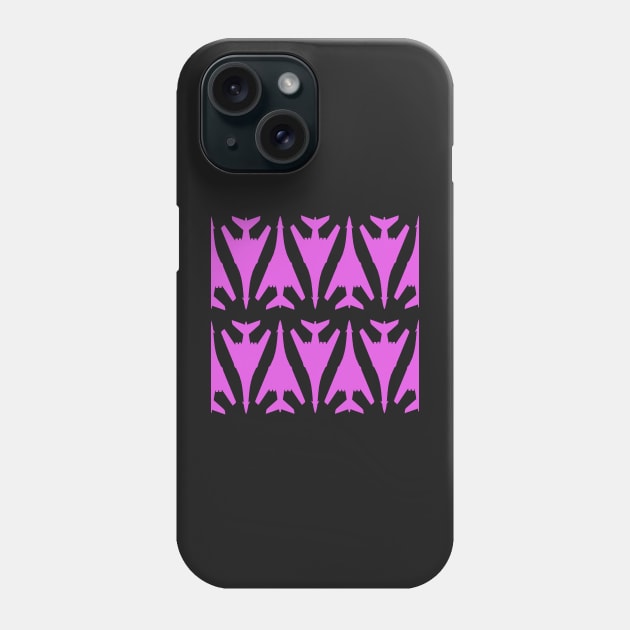 Rockwell B-1 Lancer - Pink & White Pattern Design Phone Case by PlaneJaneDesign