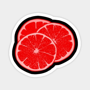 Three red grapefruits Magnet