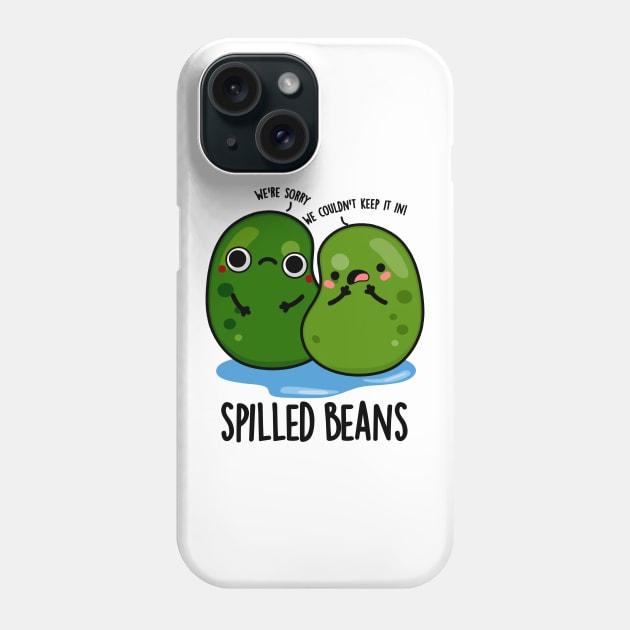 Spilled Beans Cute Veggie Bean Pun Phone Case by punnybone