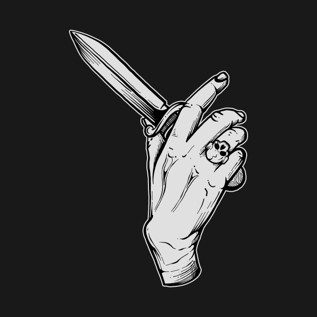 Hand hold on a knife by ryanhdyt