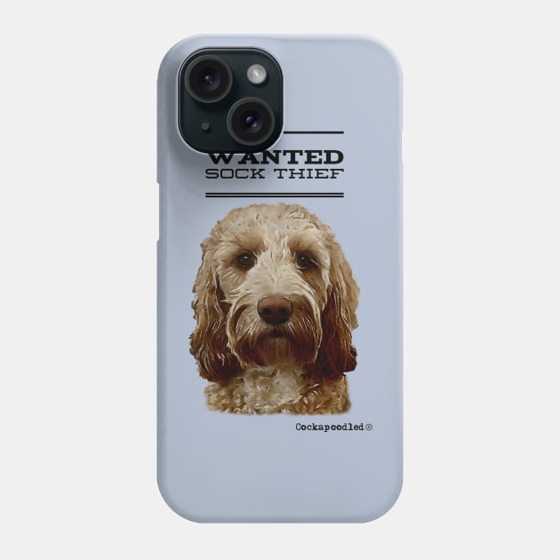 Cockapoo / Doodle Dog Sock Thief Phone Case by WoofnDoodle 