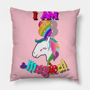 unicorn 8th birthday: I am 8 and magical Pillow