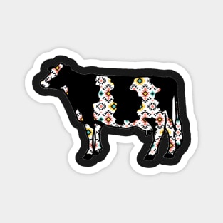 Aztec Dairy Cow Silhouette  - NOT FOR RESALE WITHOUT PERMISSION Magnet