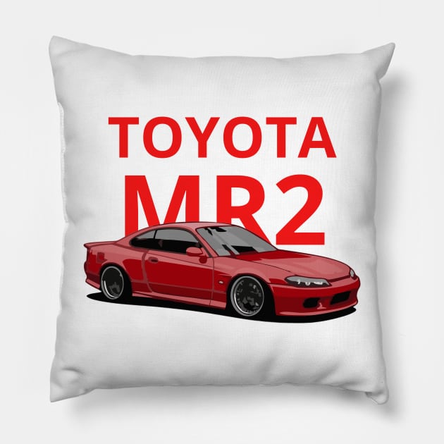 toyota mr2 Pillow by artoriaa