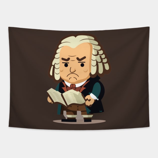 Bach cartoon Tapestry by ClassicalMusicians