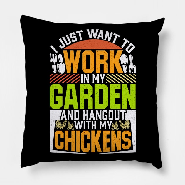 i just want to work in my garden Pillow by BaderAbuAlsoud