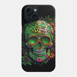 Colorful Floral Skull head design #1 Phone Case