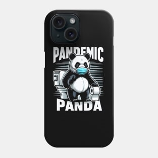 "Pandamic Panda" A Panda with a Mask and Toilet Paper Phone Case