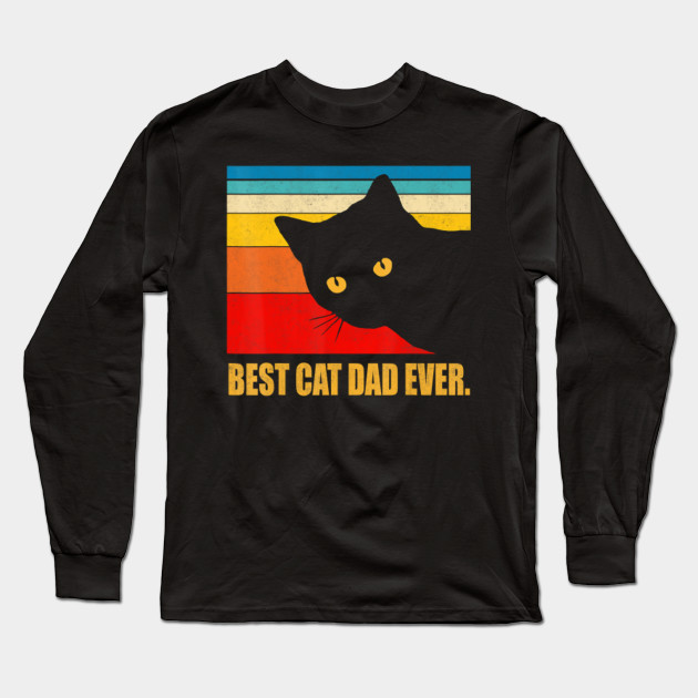 Best Cat Dad Ever T Shirt Funny Cat Dad Father Vintage Gift For