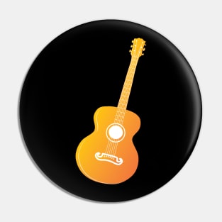 Orange Acoustic guitar Pin