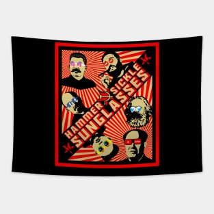 RED Colored Glasses Tapestry