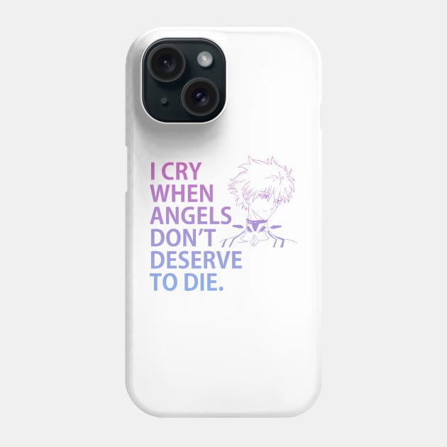 NGE! I CRY WHEN ANGELS DON'T DESERVE TO DIE. glitter Phone Case by Angsty-angst