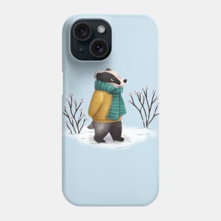 Winter Badger Phone Case