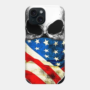 skull, bandanas, american, usa, flag, Phone Case