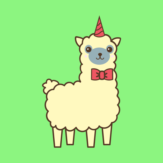 Cute Llama Llamacorn Adorable gift by Samcyo