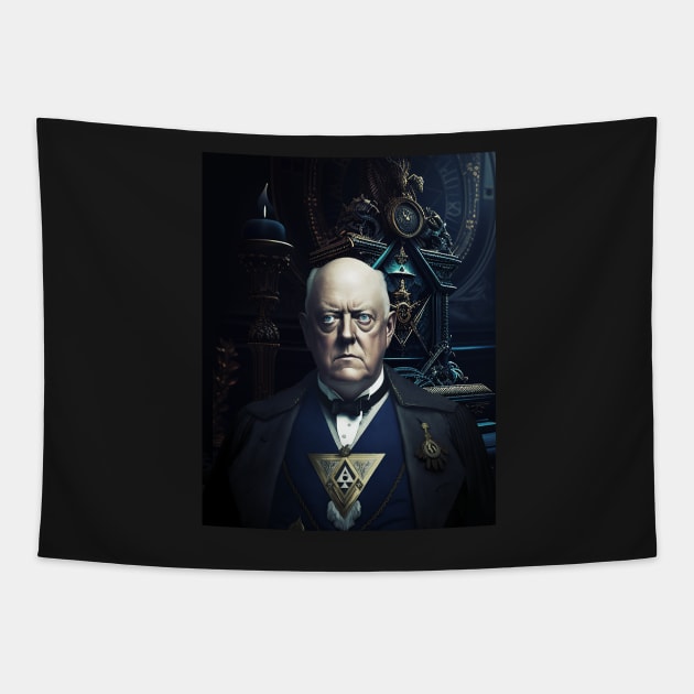 Aleister Crowley Freemason Occult Compass and Square Tapestry by hclara23