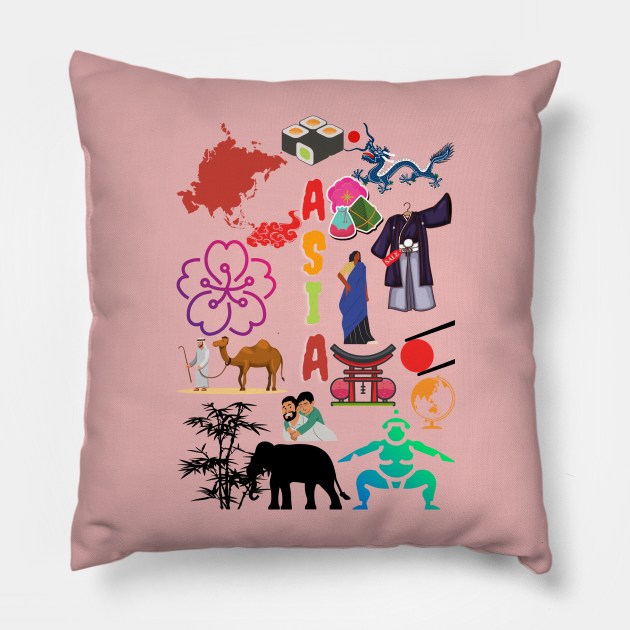 asia Pillow by AMINOS ART