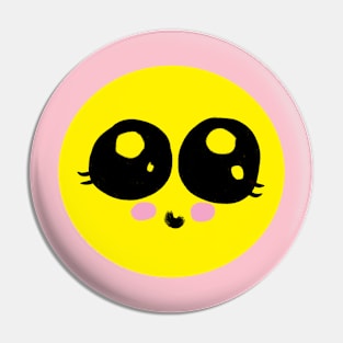 Adorable smiley face Pin