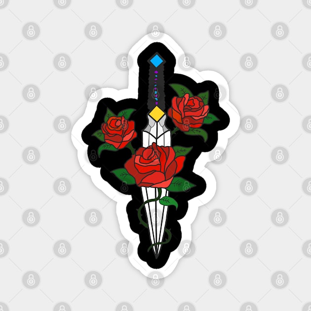 Roses Sword Magnet by alexwestshop