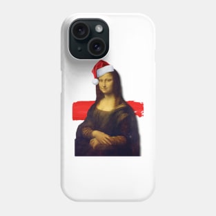 Mona Lisa Christmas hat Phone Case