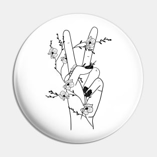 For the Love of Peace and Flowers Pin