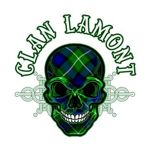 Scottish Clan Lamont Tartan Celtic Skull T-Shirt