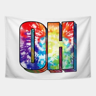 Ohio State OH tie dye colorful Tapestry