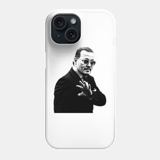 johnny depp No coment Black Phone Case