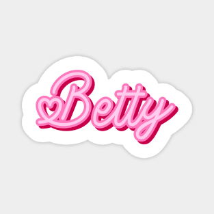 Betty name pink heart Magnet