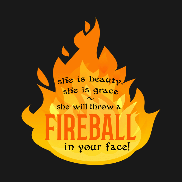 Fireball in Your Face DnD Wizard Sorcerer Shirt | Dungeons and Dragons RPG Shirt | D&D T-Shirt | DnD Gifts | RPG Gifts by DiceGoblins