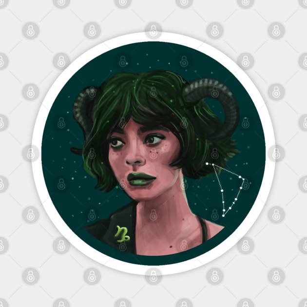 Capricorn Magnet by Daria Popkova