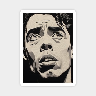 Jacques Brel - magnifique portrait (rare) Magnet