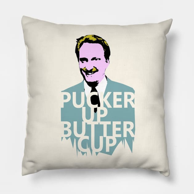 Pucker Up Butter Cup Pillow by flimflamsam