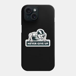 boy push up never give up Phone Case