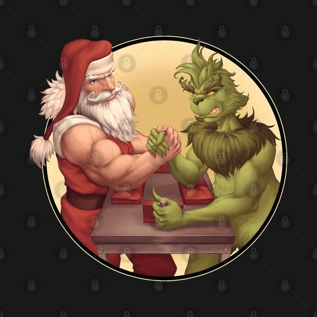 Santa Christmas Armwrestling by KingsLightStore