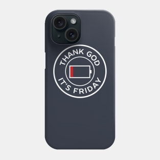 Minimal thank god it’s friday Phone Case