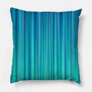 Abstract Teal and Deep Blue Gradient Stripes Pattern Pillow