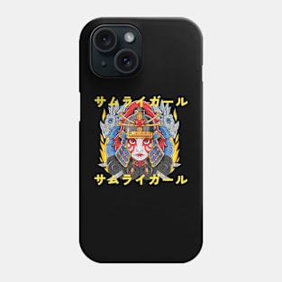 Samurai Girl Japanese Characters Design Phone Case