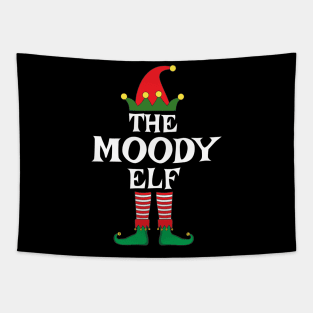 Moody Elf Matching Family Christmas Tapestry