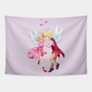 The kissing angels and love Tapestry