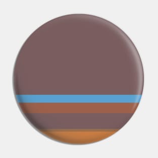 A rare batter of Faded Blue, Dirt, Dark Taupe, Earth and Dull Orange stripes. Pin