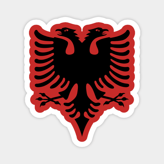 albania eagle Magnet by Huggy Mauve