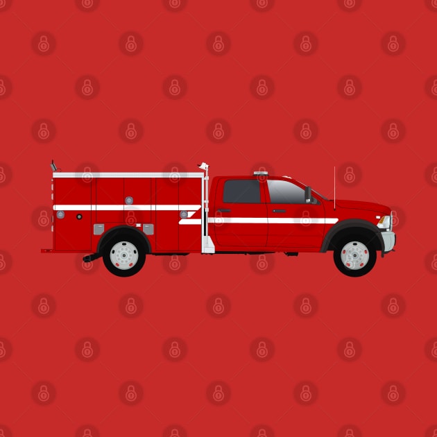 Quick Attack Fire Truck Red by BassFishin