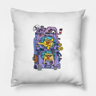 Time travelers Pillow