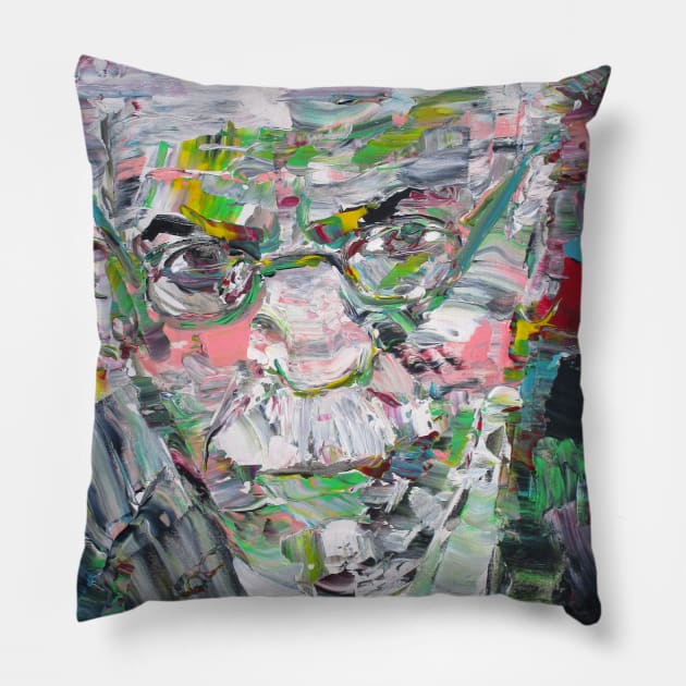 CARL JUNG  oil and acrylic portrait Pillow by lautir