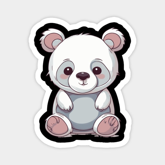 Baby White Panda Magnet by animegirlnft